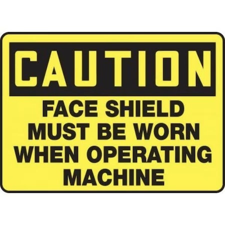 Accuform OSHA CAUTION SAFETY SIGN FACE SHIELD MPPE620VS
